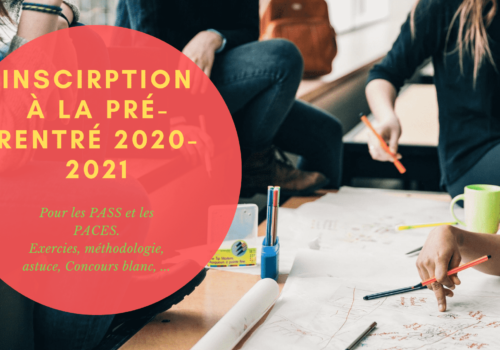 Inscription à la Pré-rentrée 2020-2021