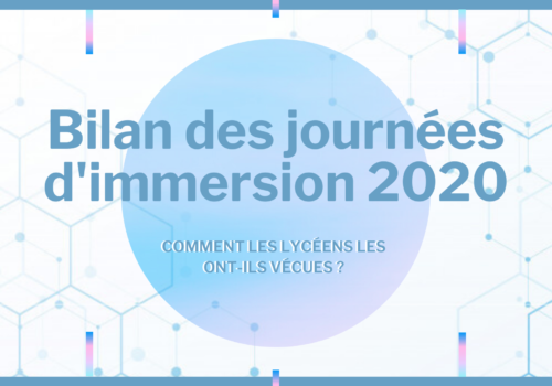 Bilan des journées d’immersion 2020