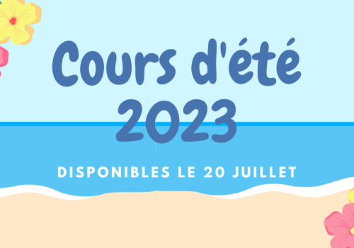Cours d’été 2023