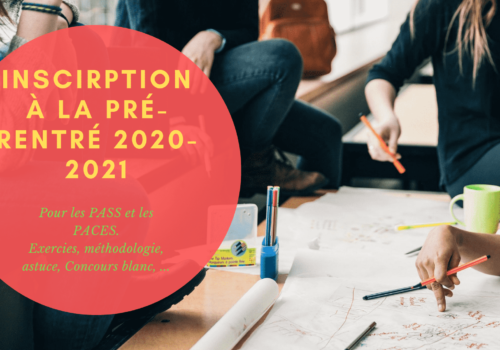 Inscription à la Pré-rentrée 2020-2021