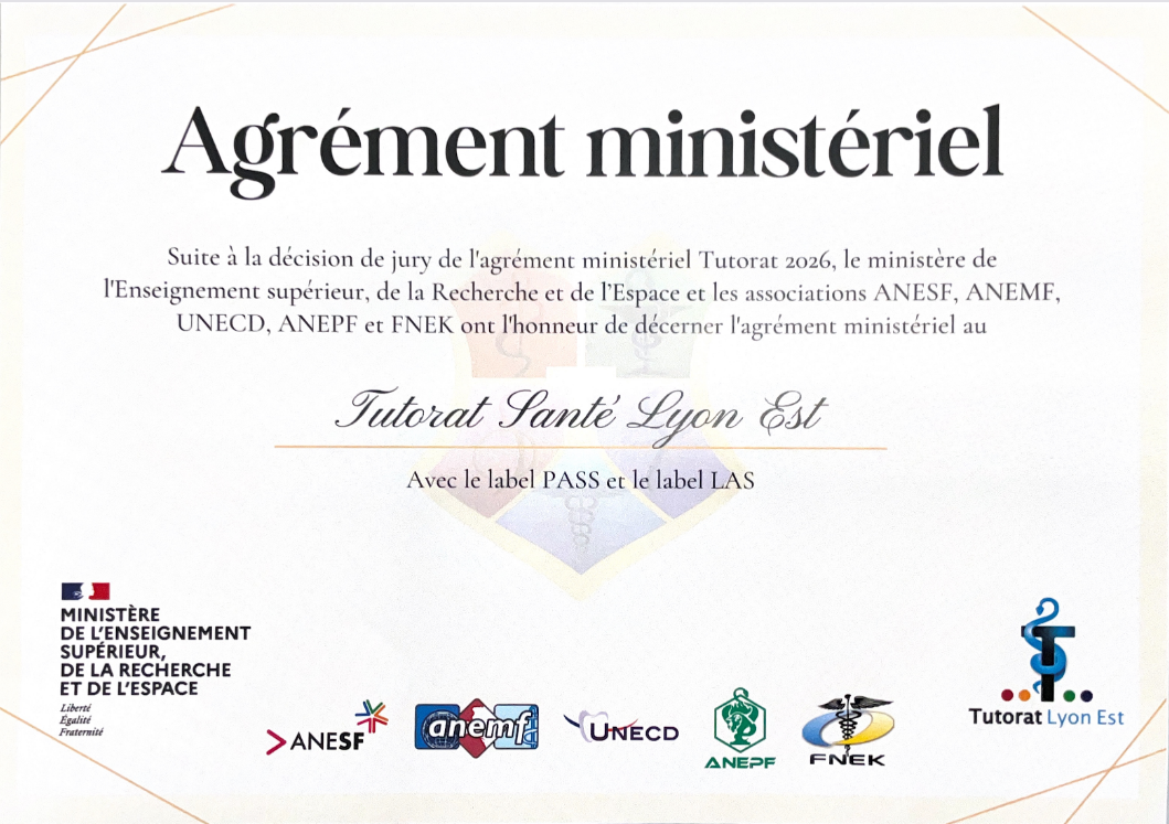 Agrément ministériel TSLE 2026