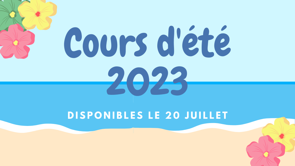 Cours d’été 2023